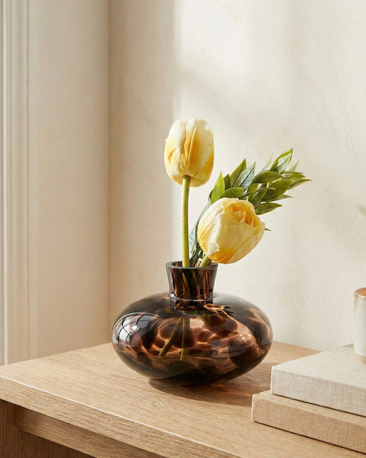 Small Brown Speckled Vase