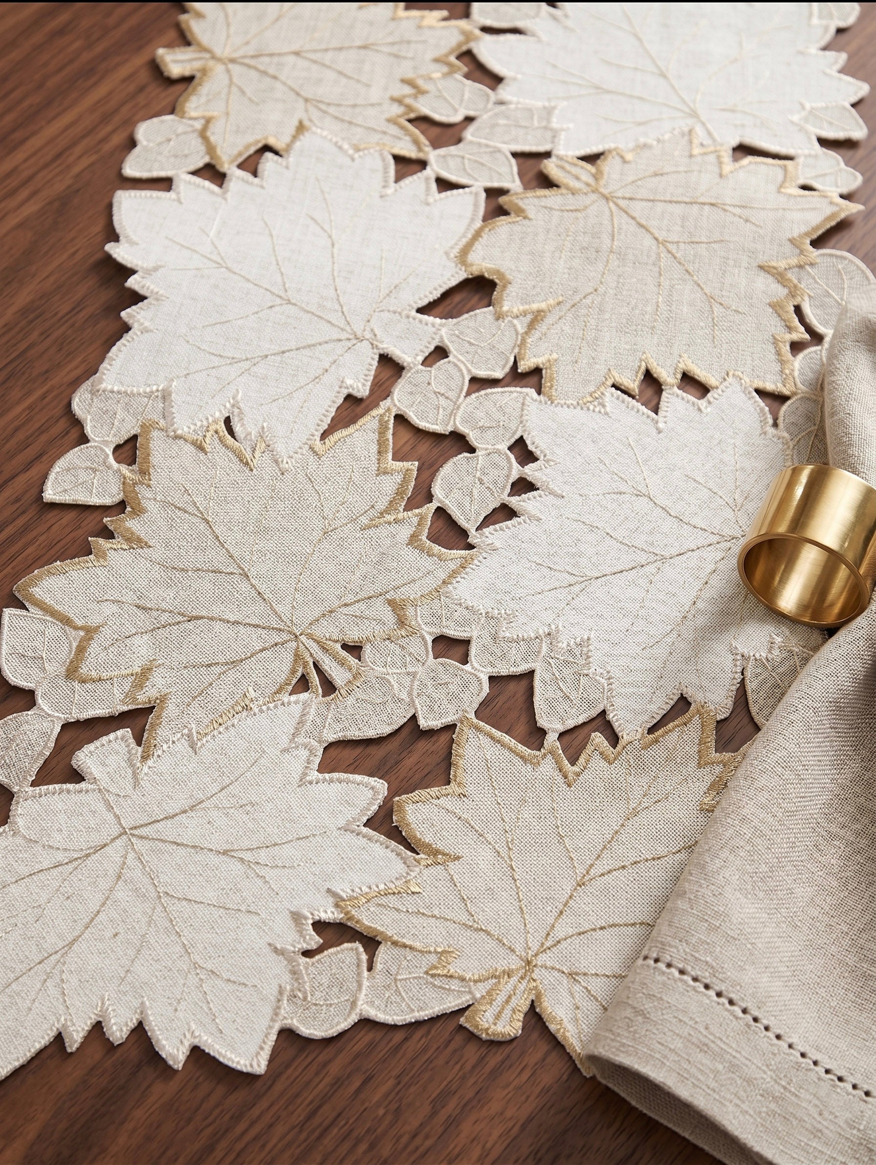 Leaf Cutout Table Runner