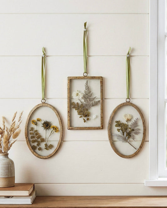 Pressed Botanical Glass Frame Set