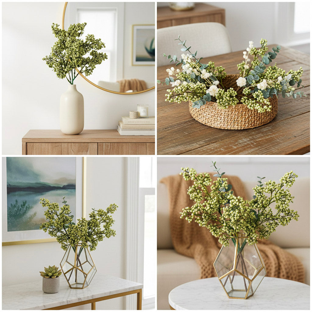 Green Mini Berries Stem
