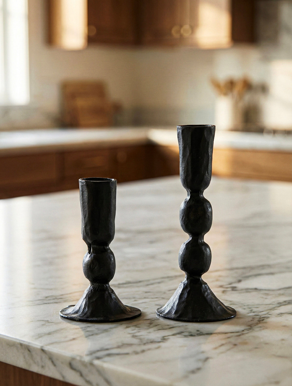 James Black Taper Candle Holder Set | Set of 2