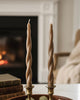 Brown Twisted Candle Set
