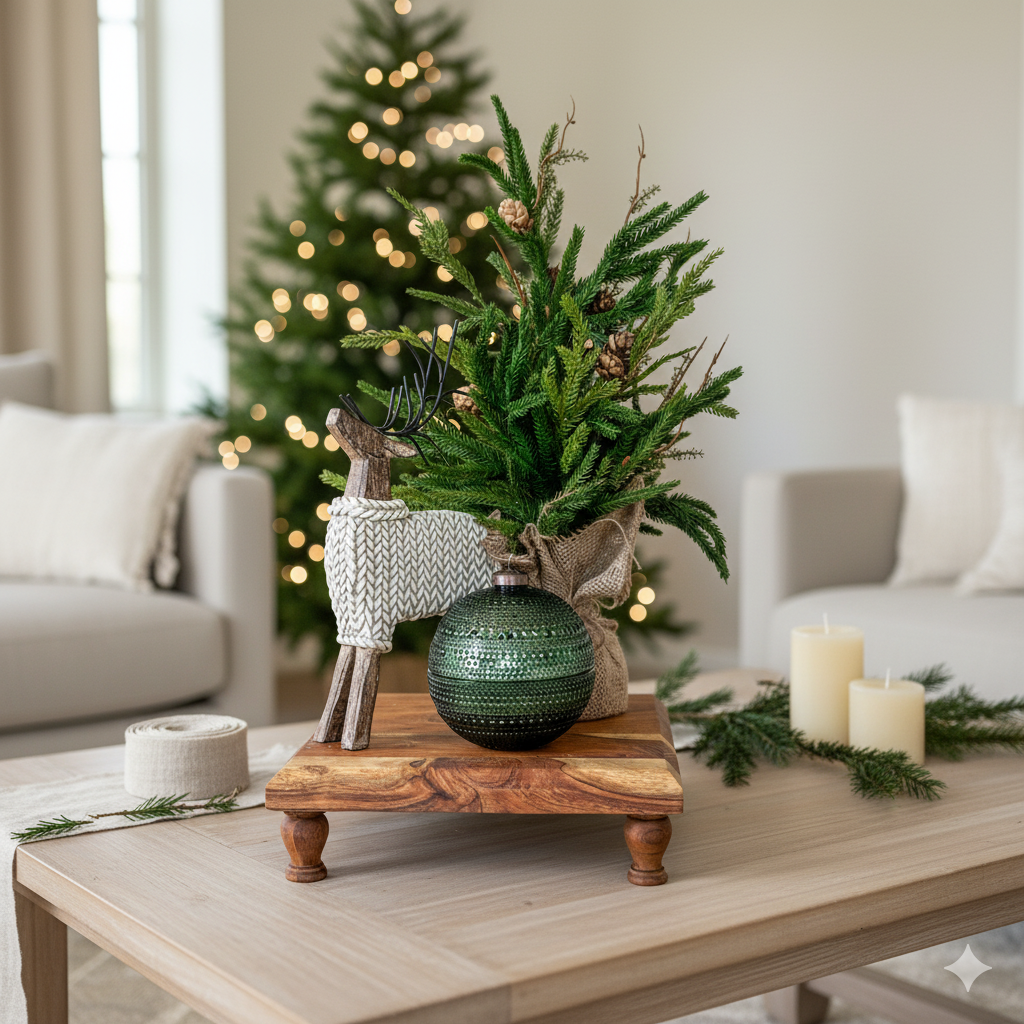 Green Glass Ornament Jar | Depression Style Dots