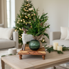 Green Glass Ornament Jar | Depression Style Dots