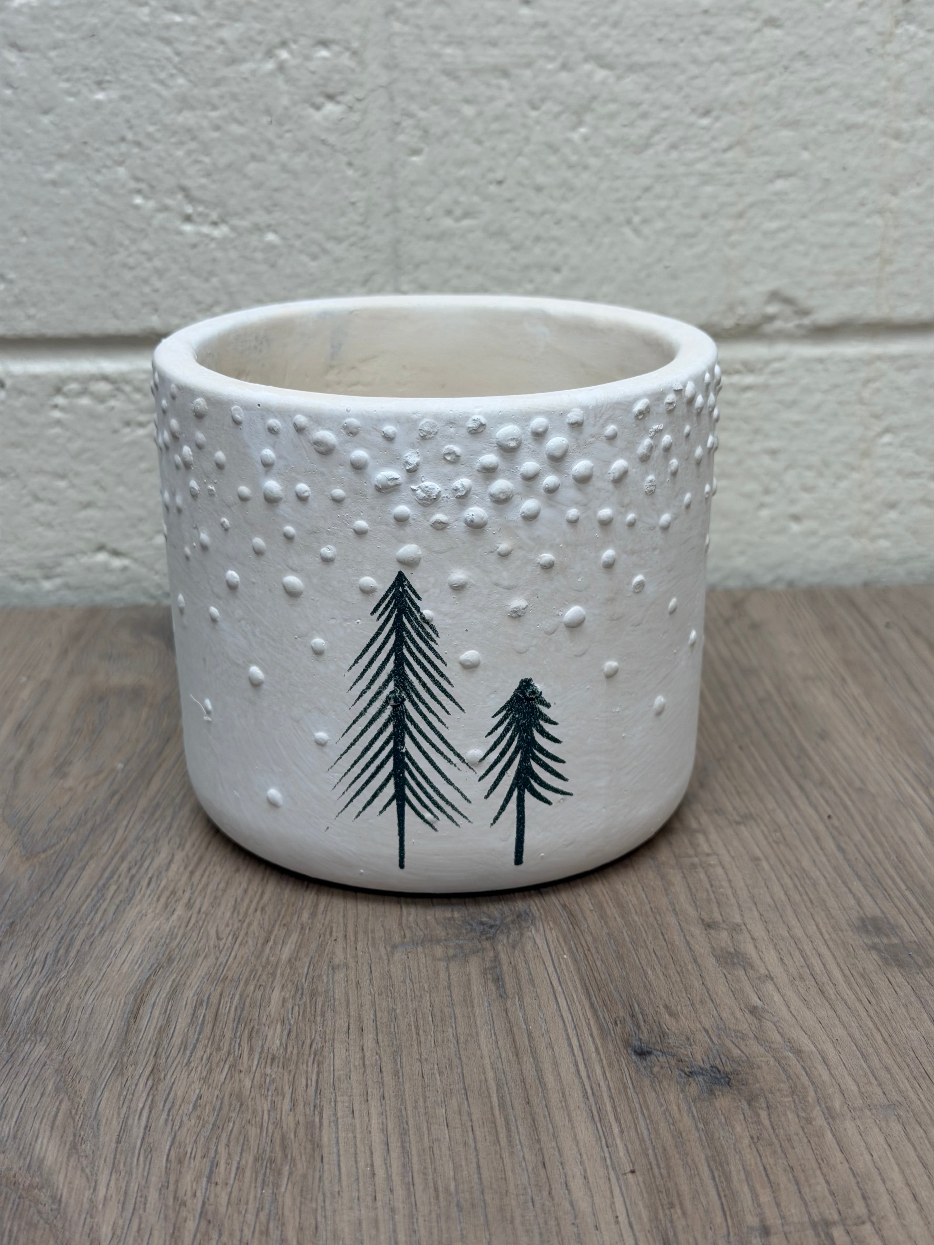 Small Painted Forest Tree Planter | Scratch & Dent