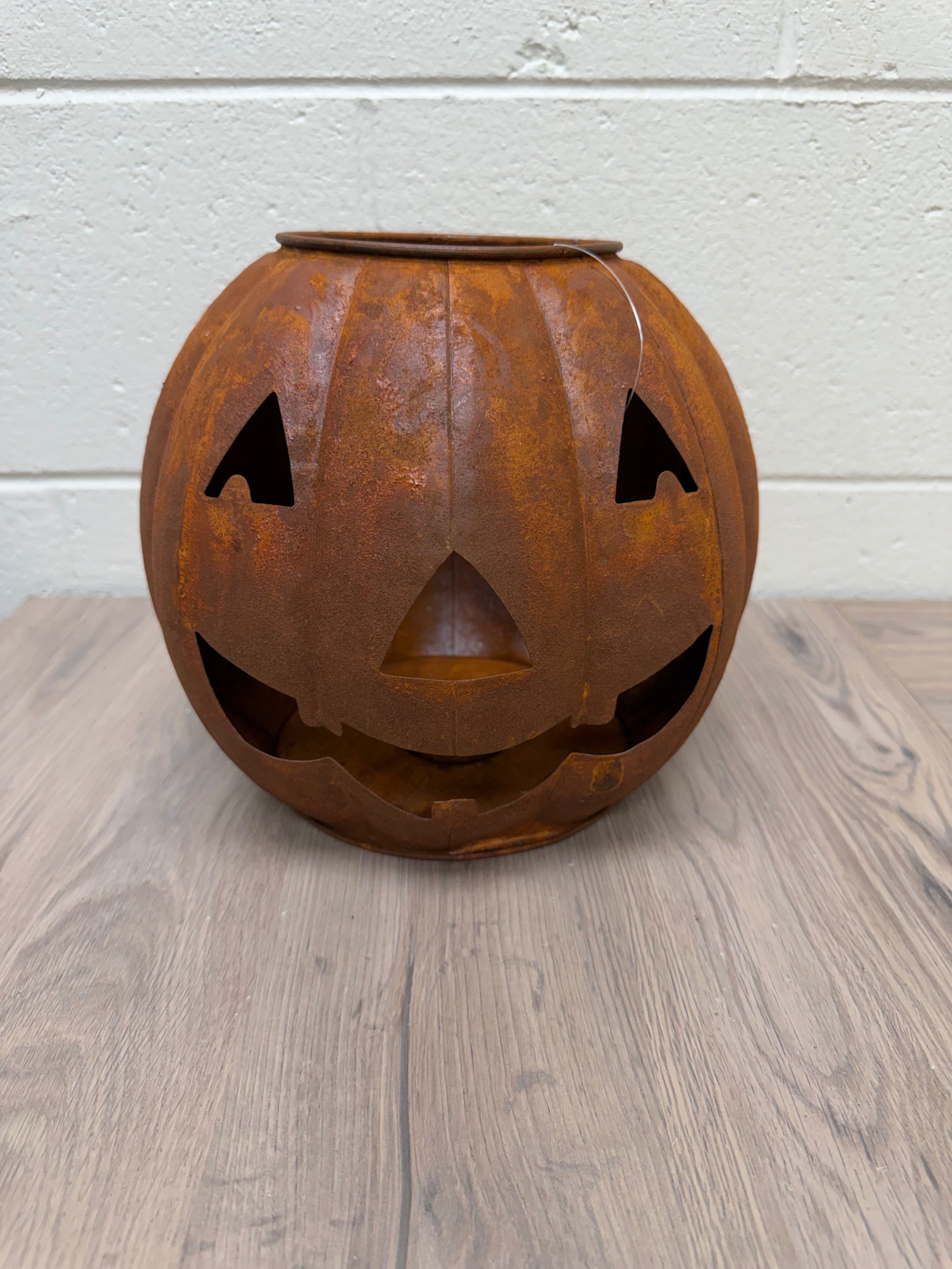 Rusty Jack O Lantern Candle Holder | Scratch & Dent