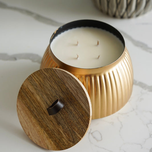 Tobacco Caramel | Luxe Gold Jar Candle