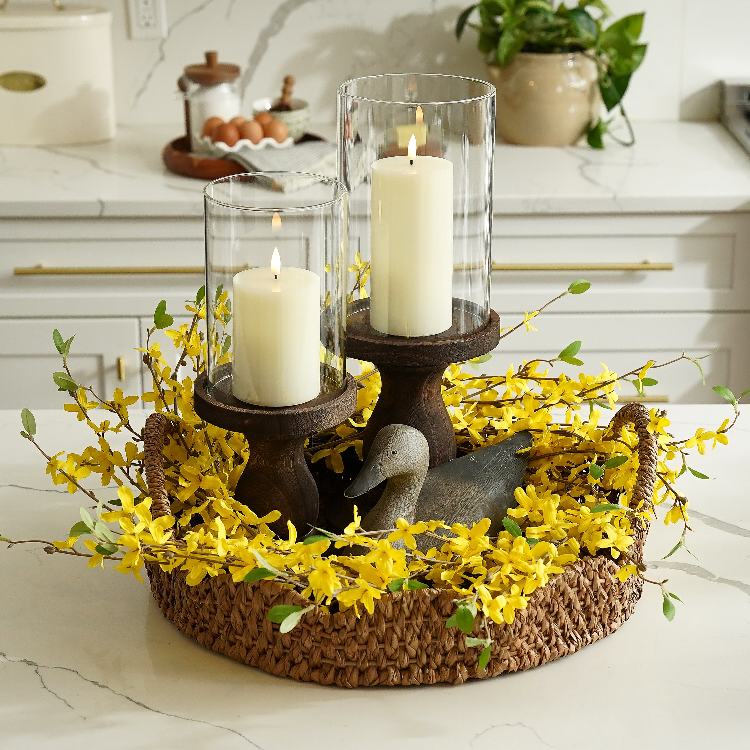 Ivory Flameless Pillar Candles