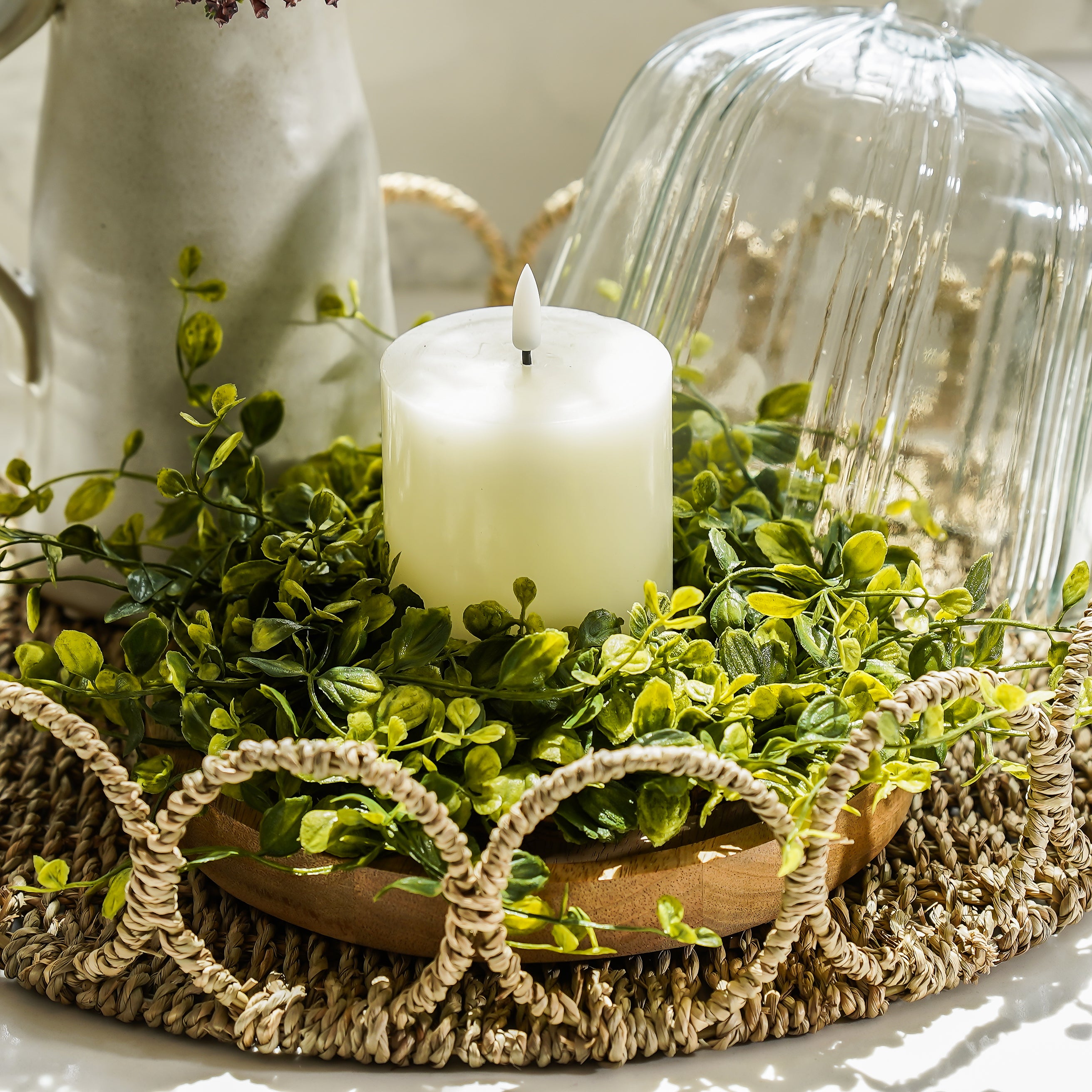 Ivory Flameless Pillar Candles
