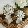 Faux Stone Artichoke Finials