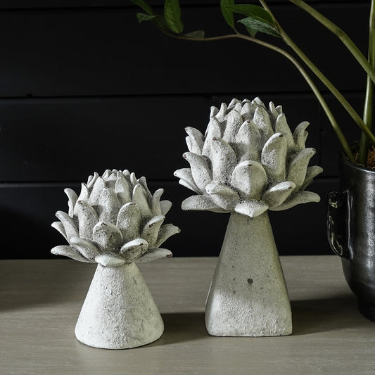 Faux Stone Artichoke Finials