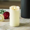 Flameless Melted Ivory Pillar Candle