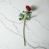 Real Touch Ranunculus Stem | Deep Red