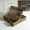 Cora Hand Woven Rattan Tray