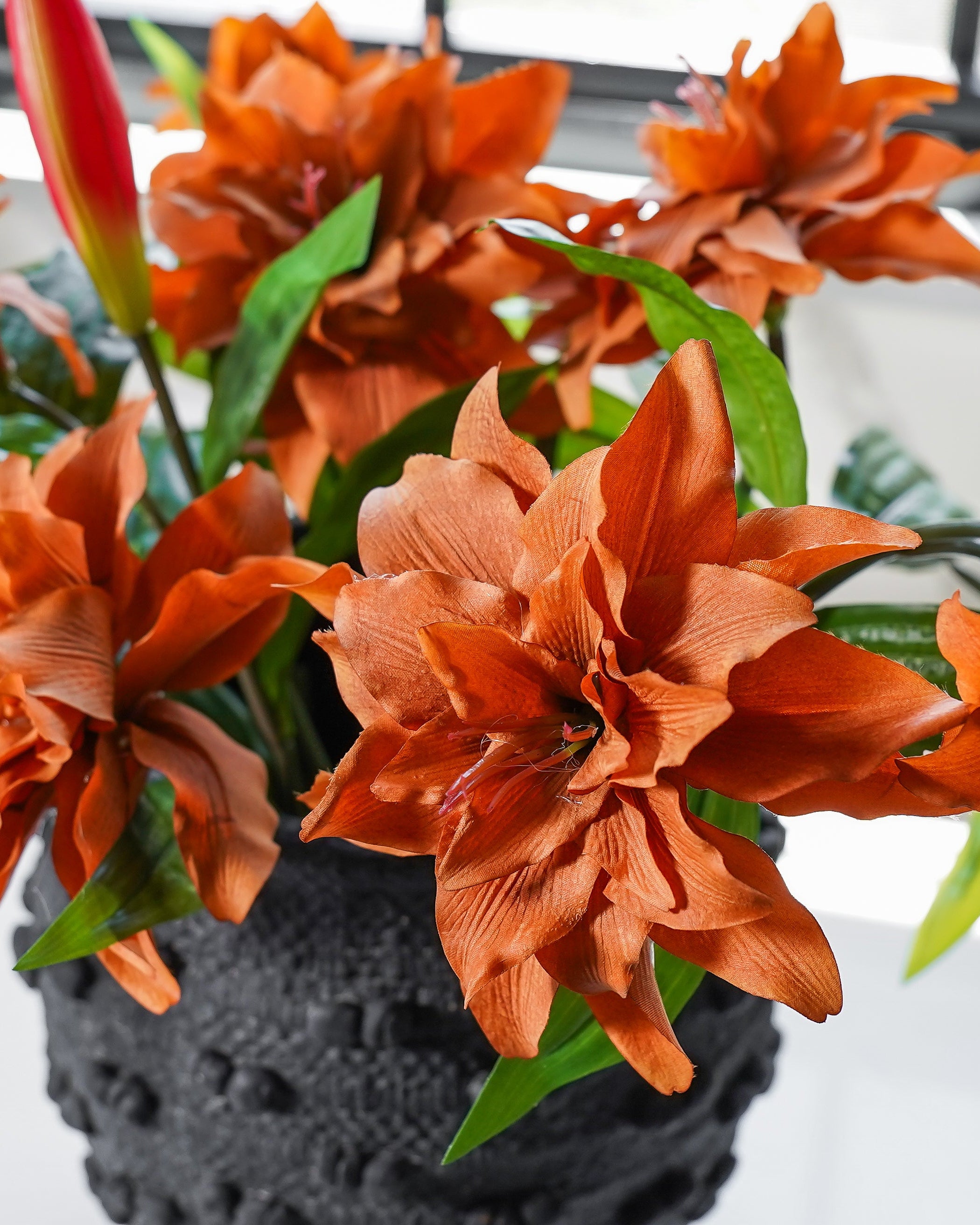 Real Touch Lily Stem | Burnt Orange