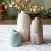 Sadie Debossed Stoneware Vase