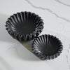 Black Fluted Ruffle Bowls | Set of 2