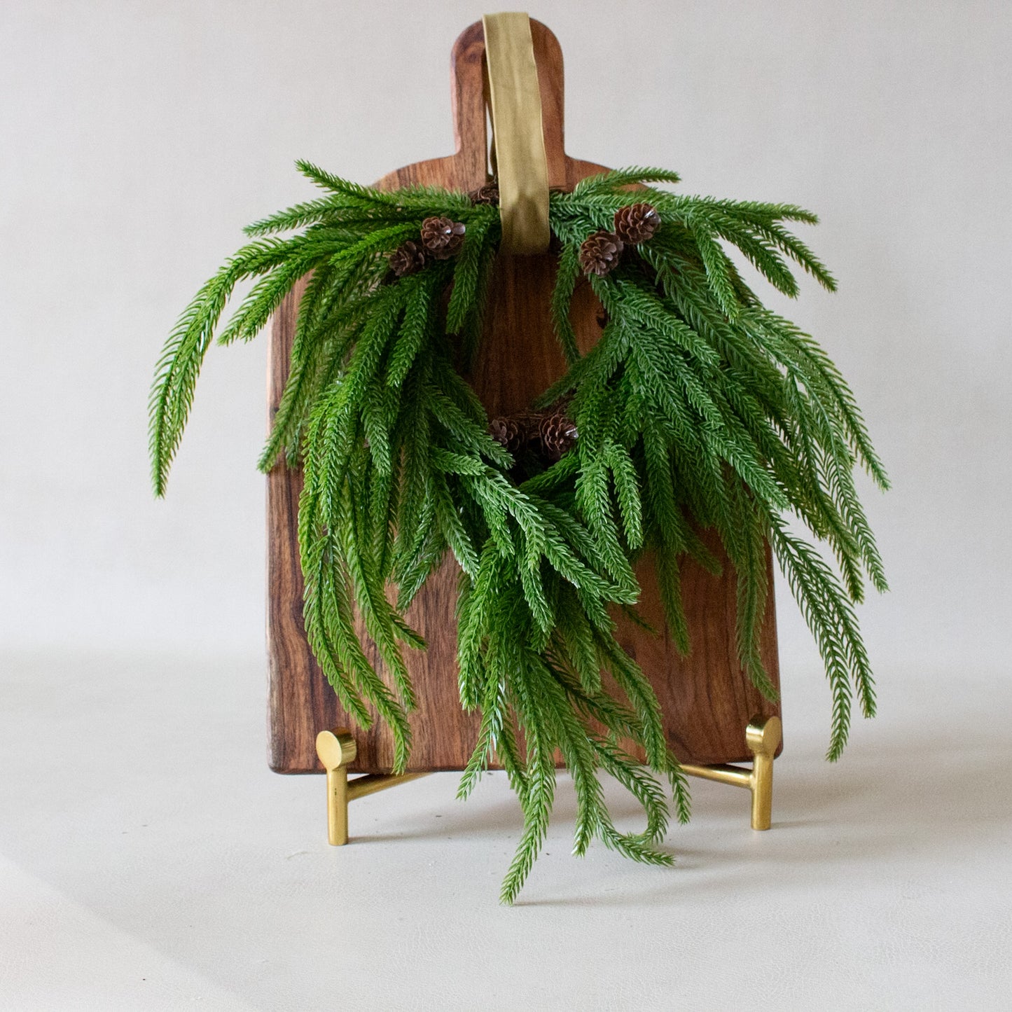 Real Touch Mini Pine Hanging Candle Ring