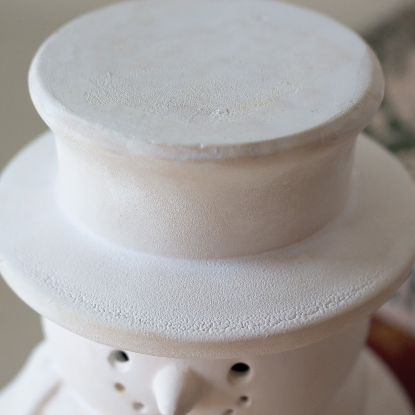 Layered Ivory Terracotta Snowman | Small