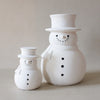 Layered Ivory Terracotta Snowman | Small