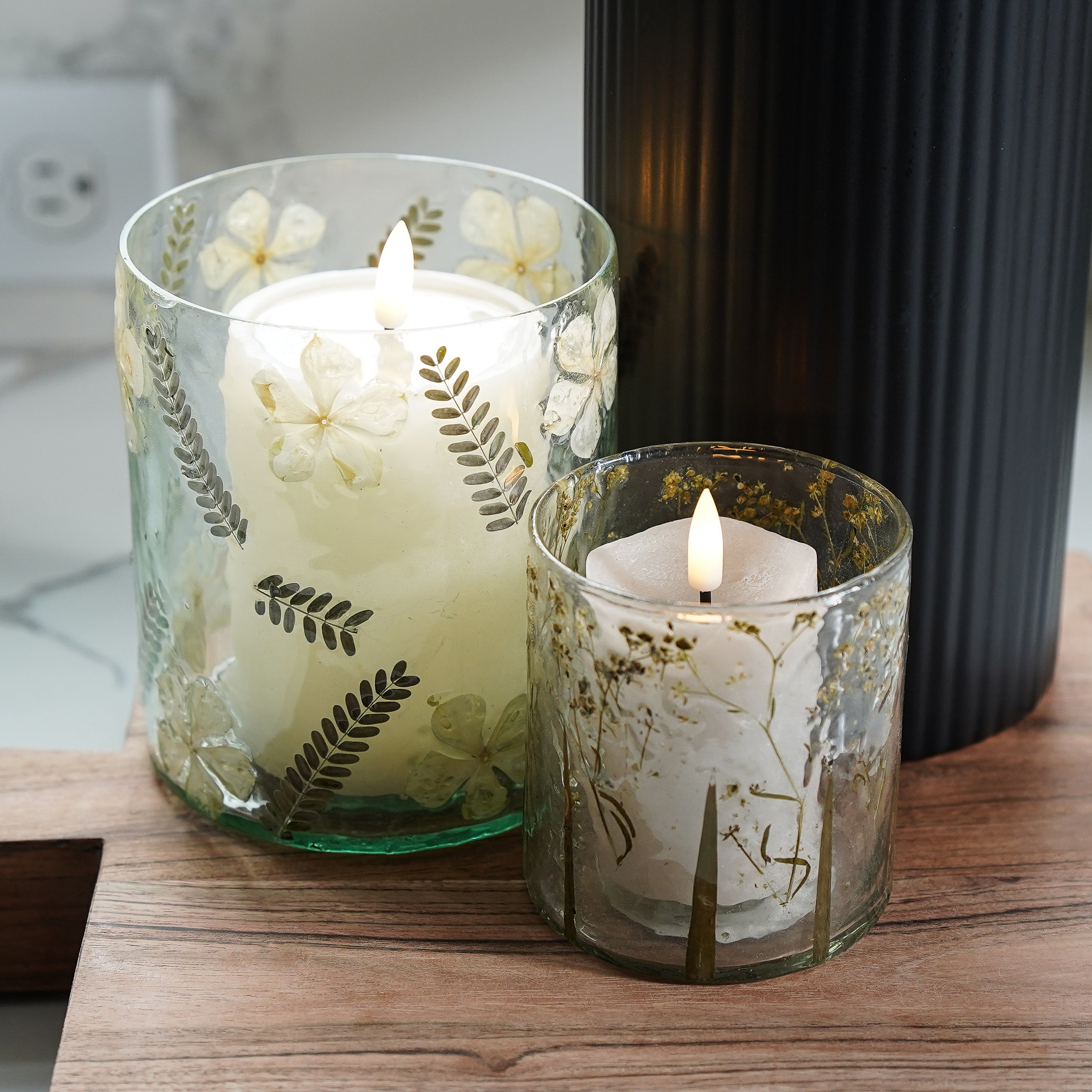 Pressed Babies Breath Jar | Small