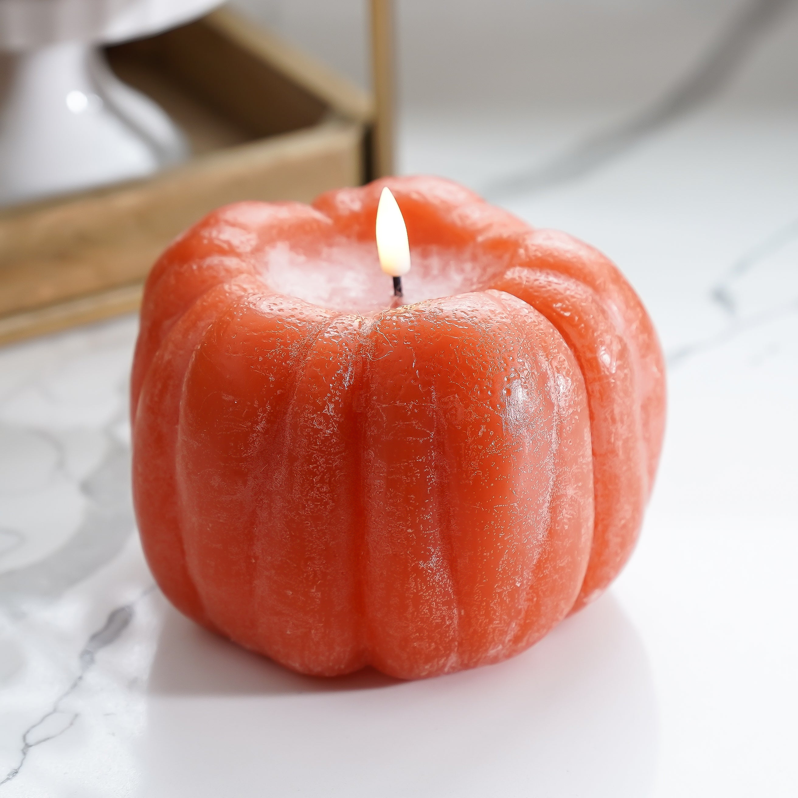 Flameless Pumpkin Candles