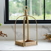 Tall Gold Wood Lantern Display