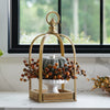 Tall Gold Wood Lantern Display