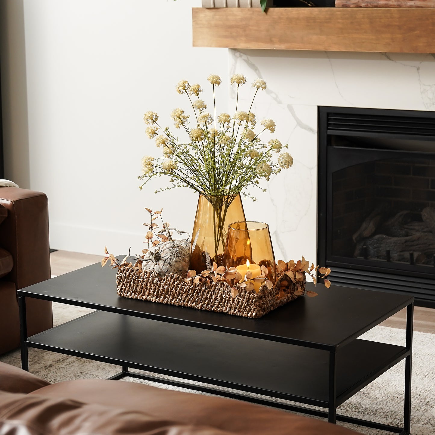 Braided Seagrass Scalloped Tray