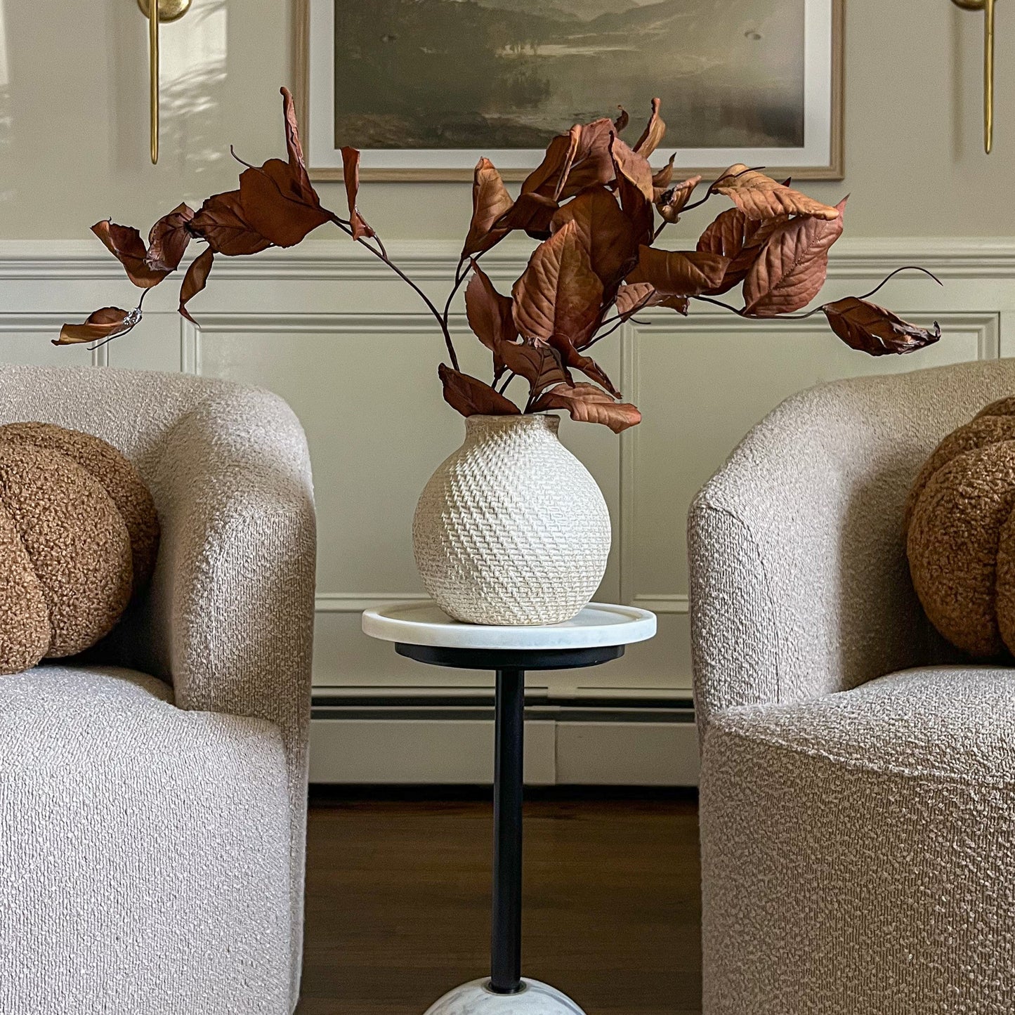 Evelyn Neutral Weave Vase