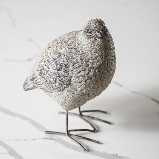Quail with Metal Feet