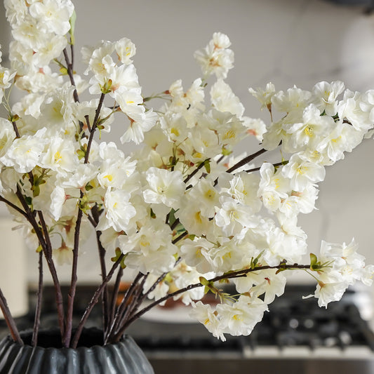 White Cherry Blossom Spray