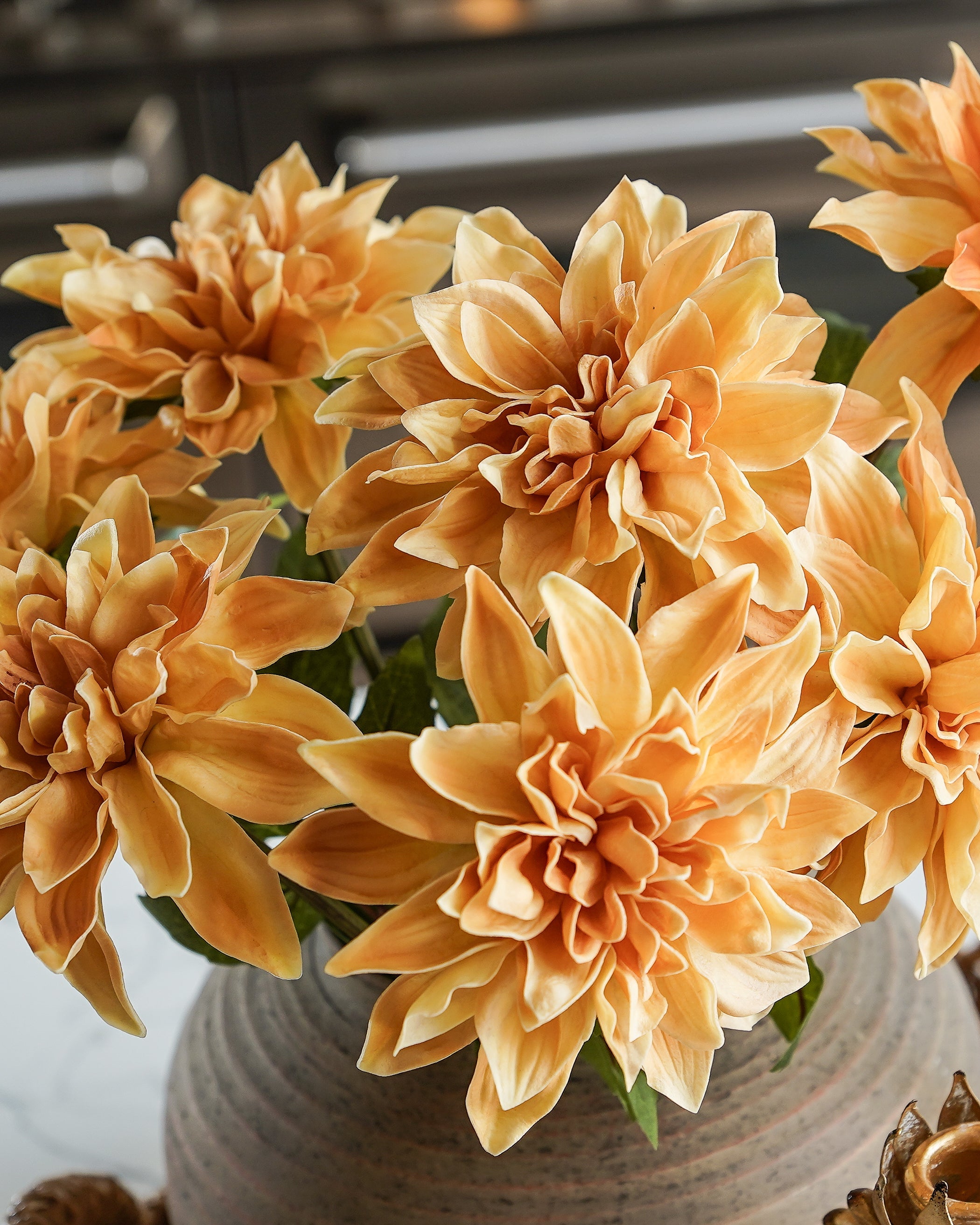 Real Touch Dahlia Stem | Caramel