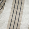 Black Striped Cotton Throw Blanket