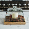 Square Wood and Glass Cake Cover