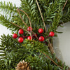 Real Touch Pine & Red Berry Candle Ring – 16”