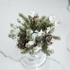 Snowy Mini Pinecone Candle Ring | Taper Candle Accessory