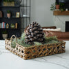 Ellie Pine Candle Ring | Faux Pine and Pinecone Candle Wreath