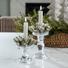 Snowy Mini Pinecone Candle Ring | Taper Candle Accessory