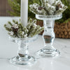 Snowy Mini Pinecone Candle Ring | Taper Candle Accessory