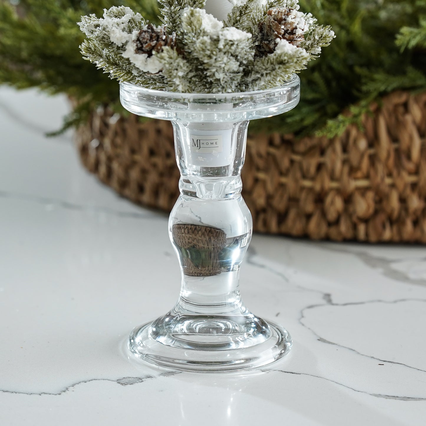 Velora Glass Taper Candle Holder