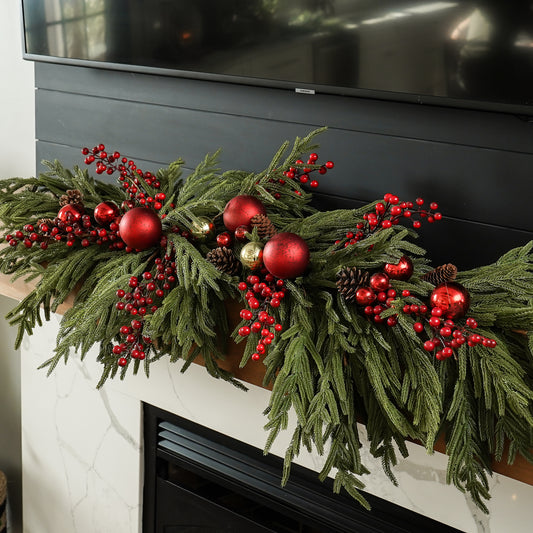 The Perfect Holiday Swag | Real Touch Norfolk Pine