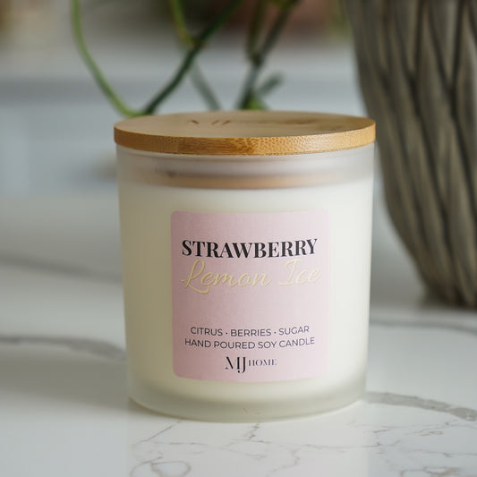 Strawberry Lemon Ice | Apothecary Jar Soy Candle LIMITED QUANTITIES
