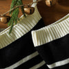 Classic Holiday Black and White Knit Stocking