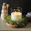 Flameless Triple Wick Glass Candle