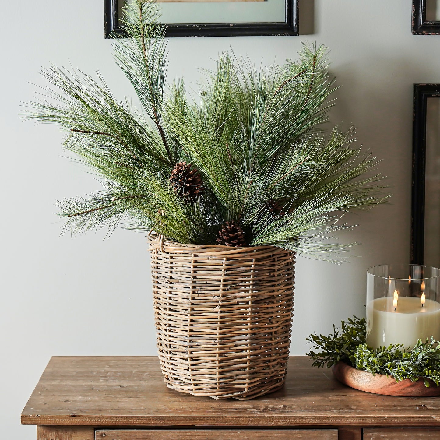 Wicker Basket with Handles