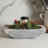Faux Holiday Candle Ring with Pinecones & Red Berries