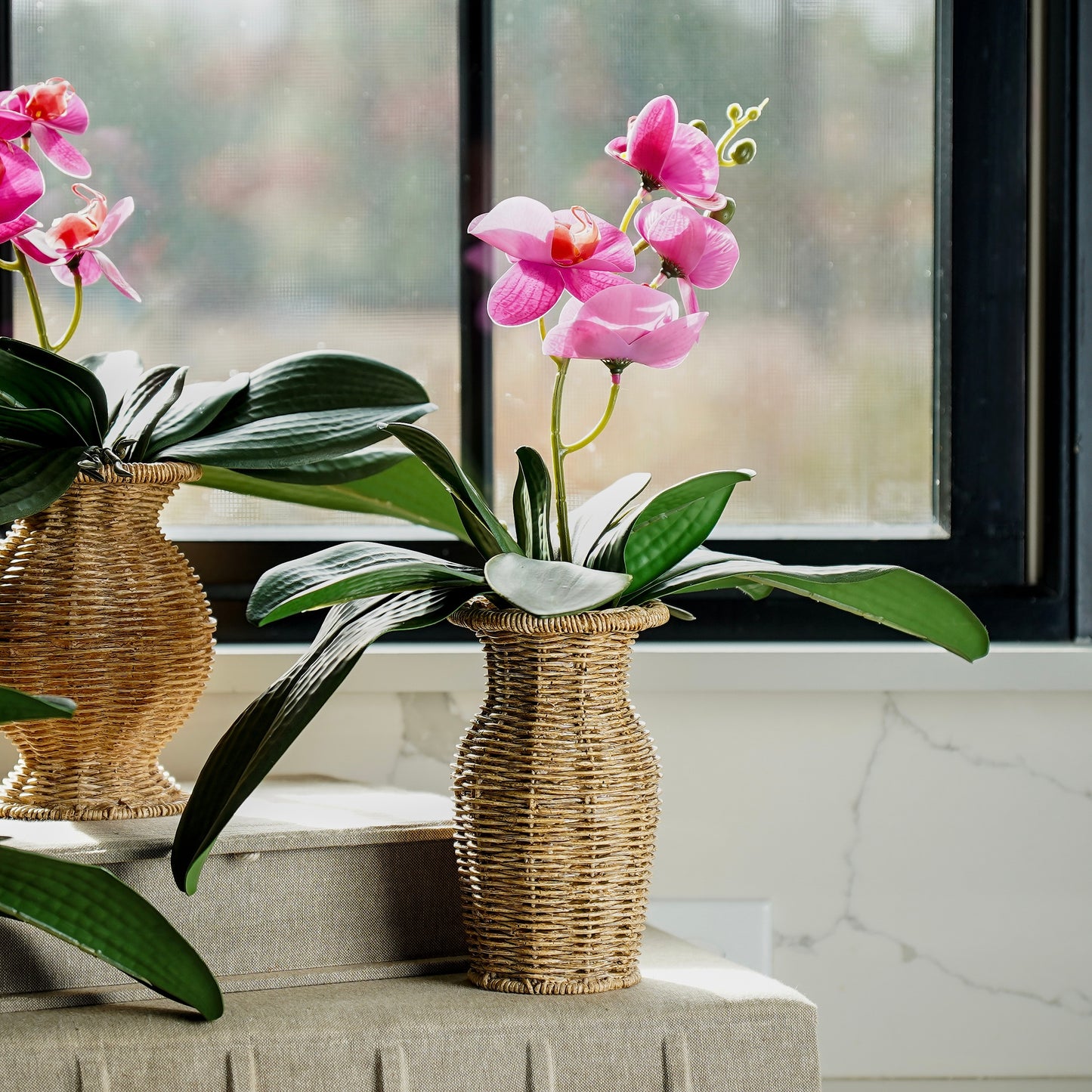 Resin Basket Weave Vase