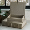 Beige Linen Storage Book