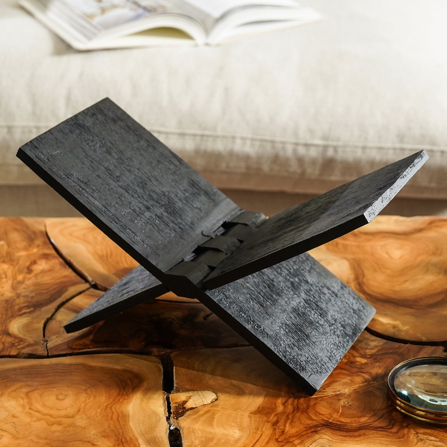 Black Wood Book Holder